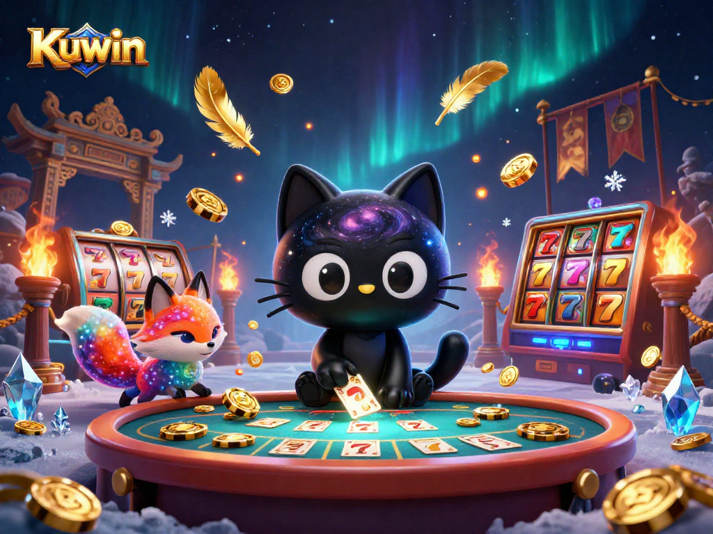 Kuwin offers an exciting casino experience with cosmic illustrations and dynamic gaming elements.