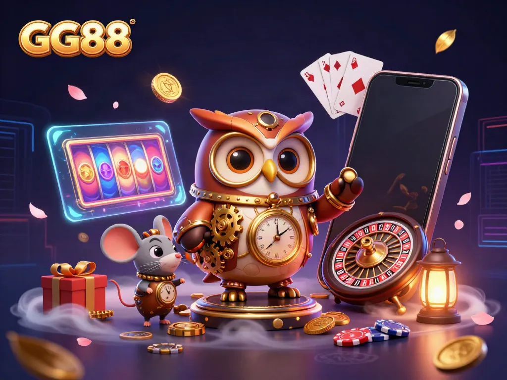 Experience exciting gameplay interactions at GG88 with vibrant slot games and steampunk elements.