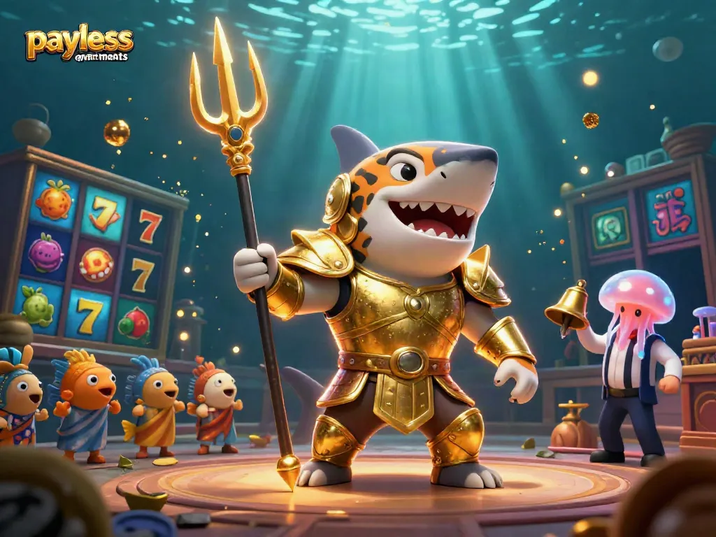 Engage with paylessapartments as a vibrant underwater casino scene filled with jackpots and golden treasures.